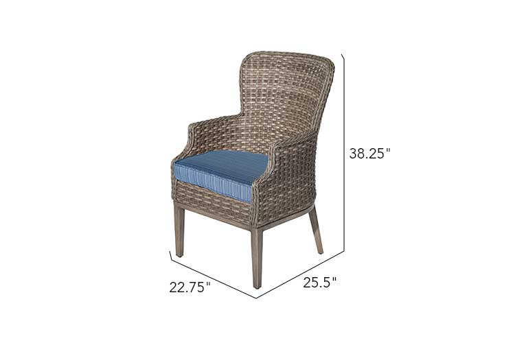 Tenaya 5-Piece Wicker Dining Set, photo 3 of 12