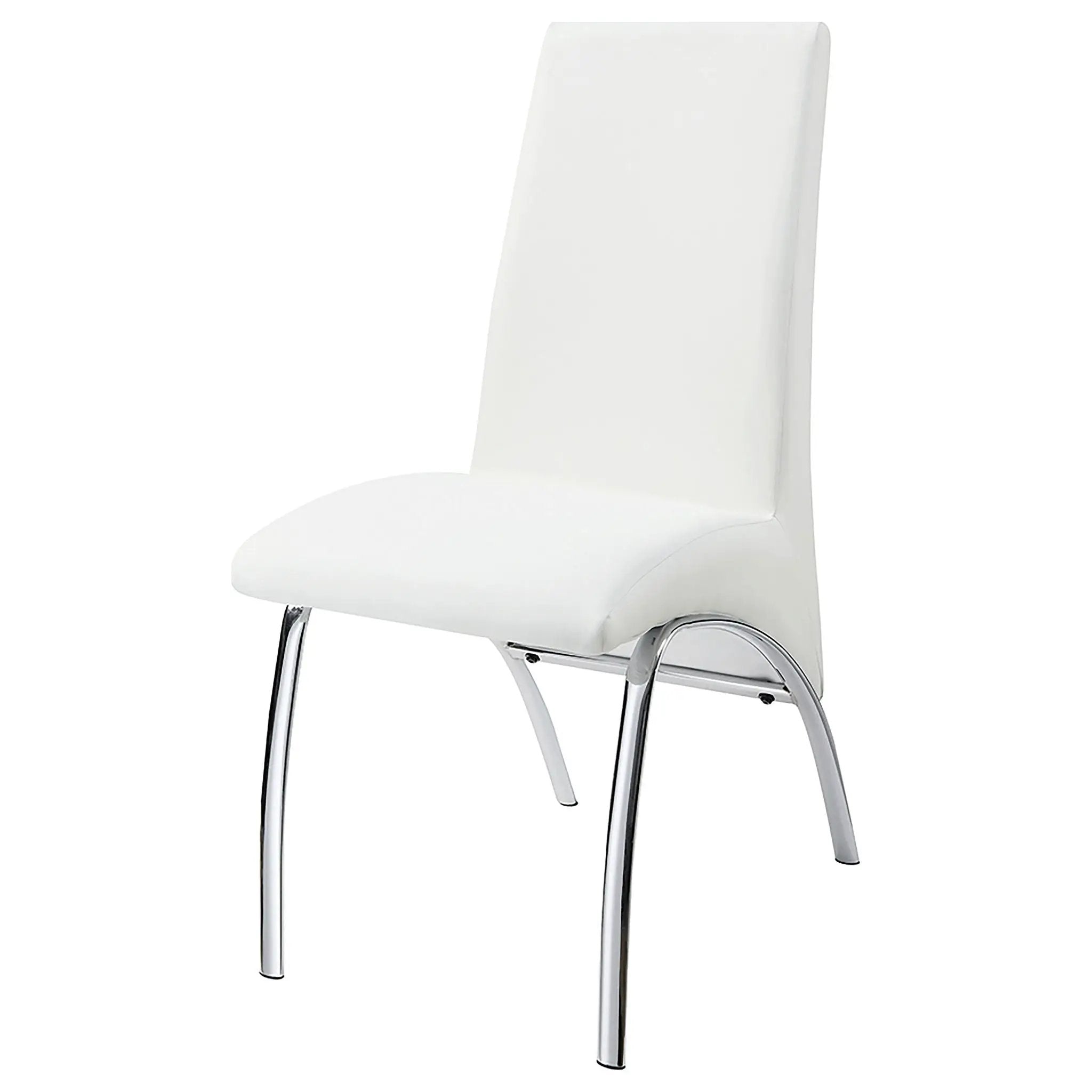 Bishop Upholstered Dining Side Chair White (Set of 2) by Unique Piece Furniture