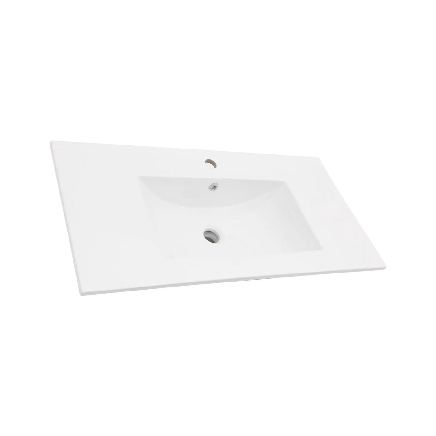 Premium Rectangular Vanity Top With Single Faucet Hole And Overflow by HouseOfZazla