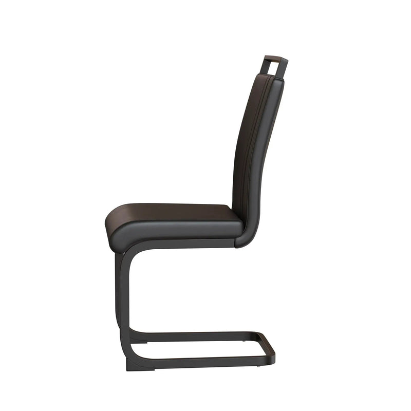 Modern Dining Chairs With High Back Upholstered Design Metal Legs by HouseOfZazla