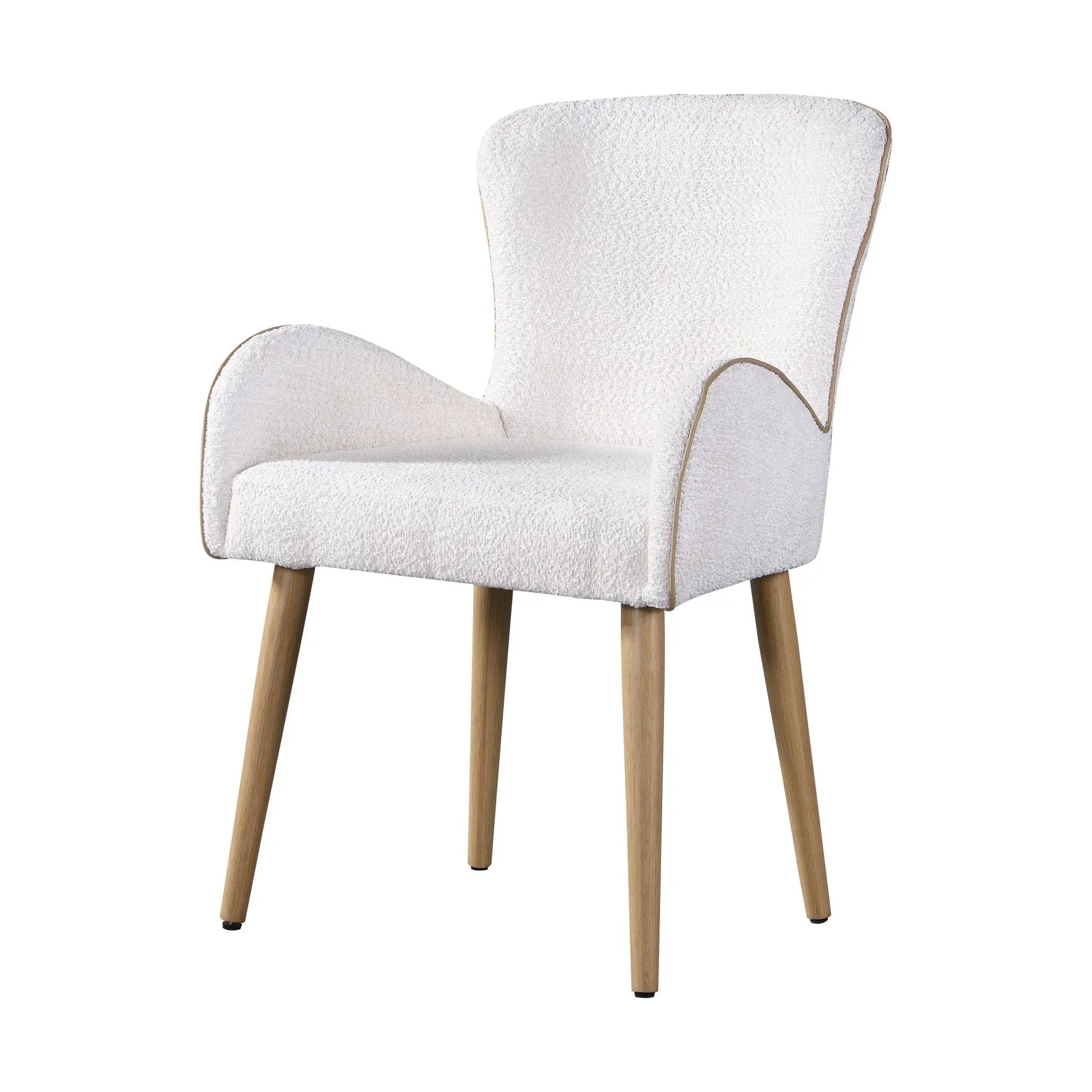 Qwin - Boucle Side Chair (Set of 2) - Beige by Unique Piece Furniture