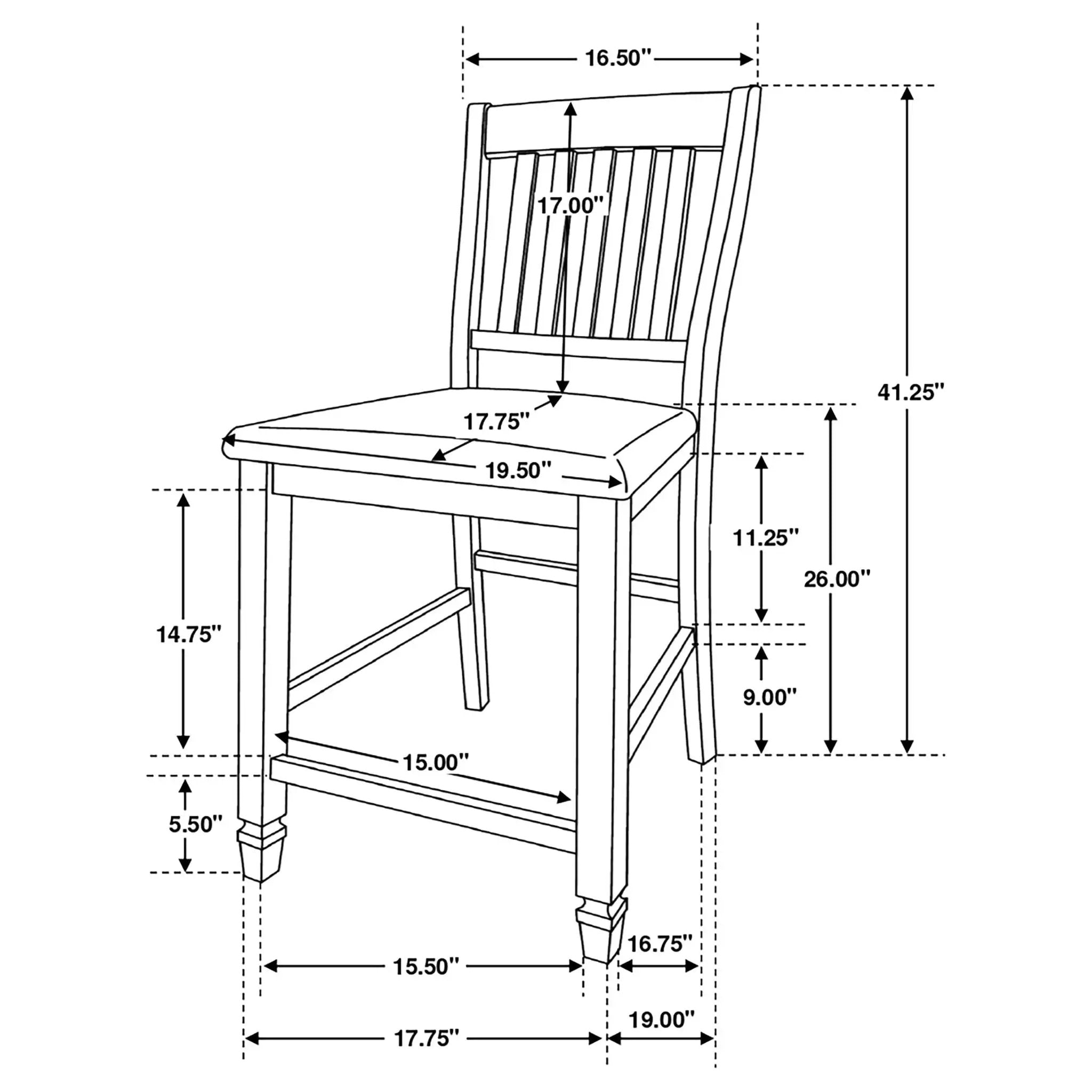 Counter Height Chair (Set of 2) - Ivory by HouseOfZazla