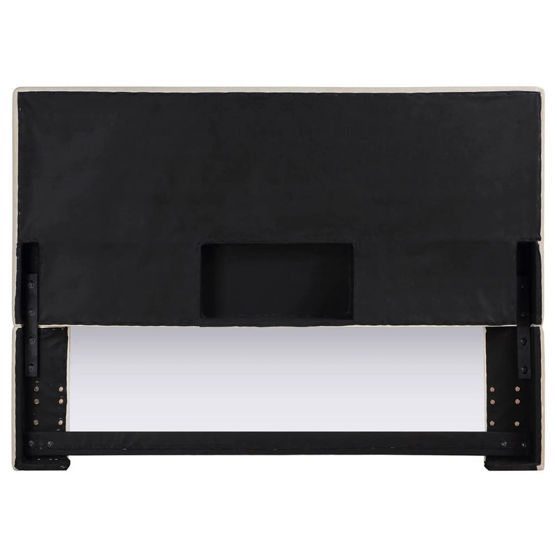 Kosmo Upholstered Queen or Full Panel Headboard Sand by Unique Piece Furniture