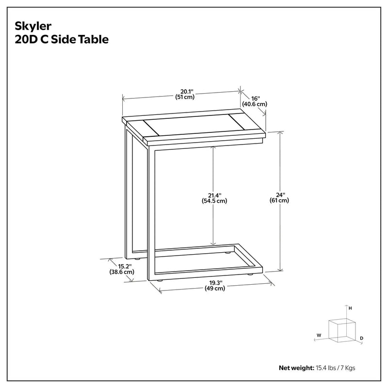 Skyler - Handcrafted C Side Table by Unique Piece Furniture
