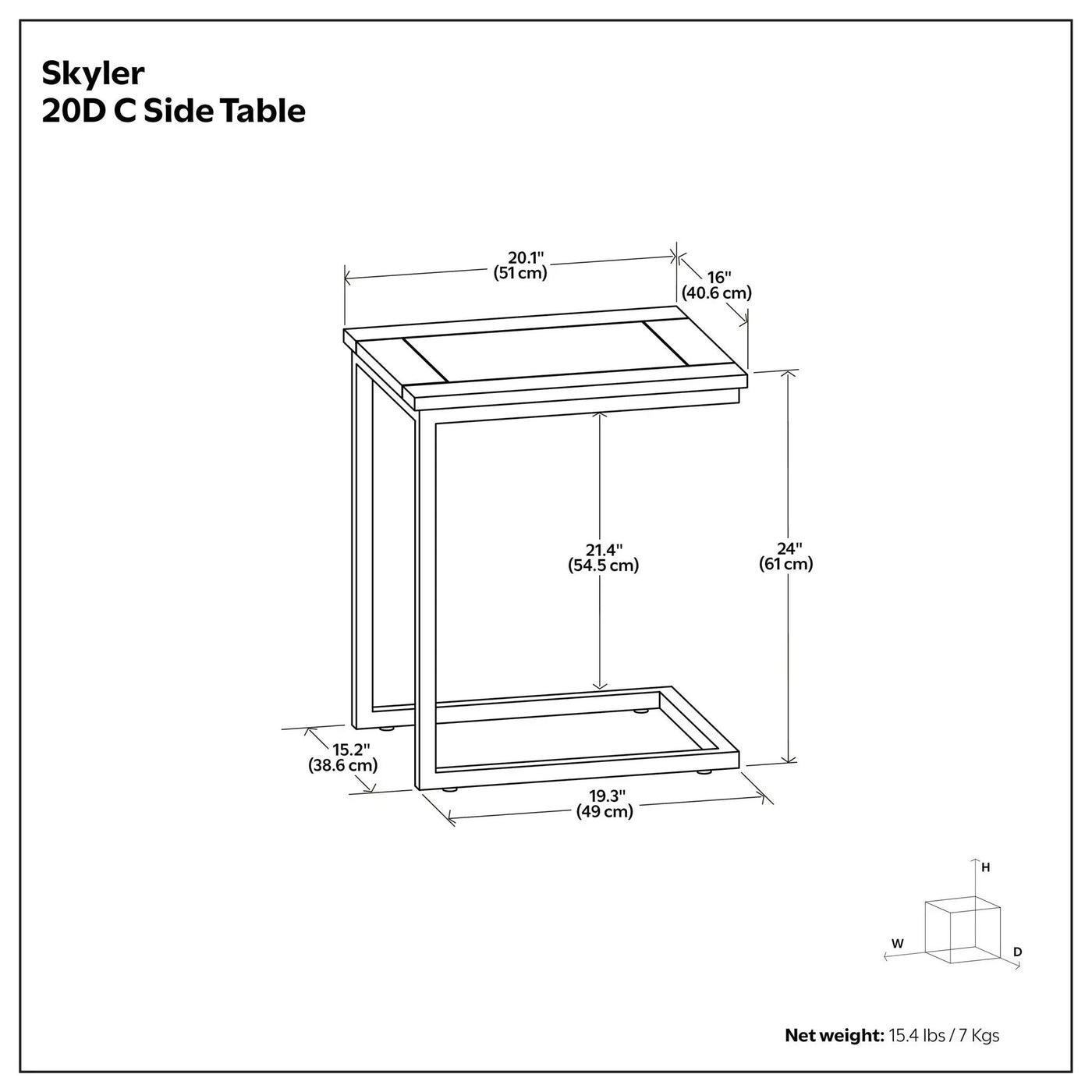 Skyler - Handcrafted C Side Table by Unique Piece Furniture
