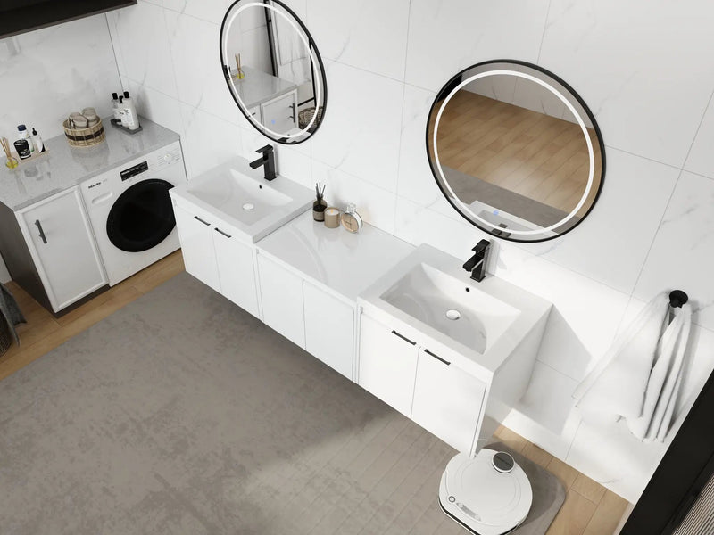 72" Bathroom Vanity With Resin Sink, Soft Close Doors and 1-Side Cabinet by HouseOfZazla