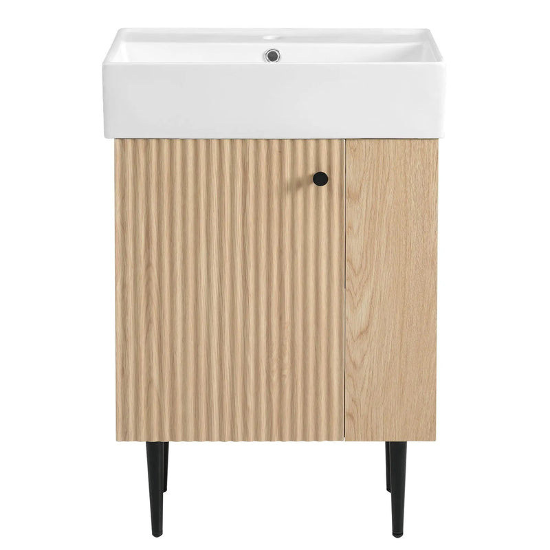 Bathroom Vanity, Combo Cabinet, Bathroom Storage Cabinet, Single Ceramic Sink by HouseOfZazla