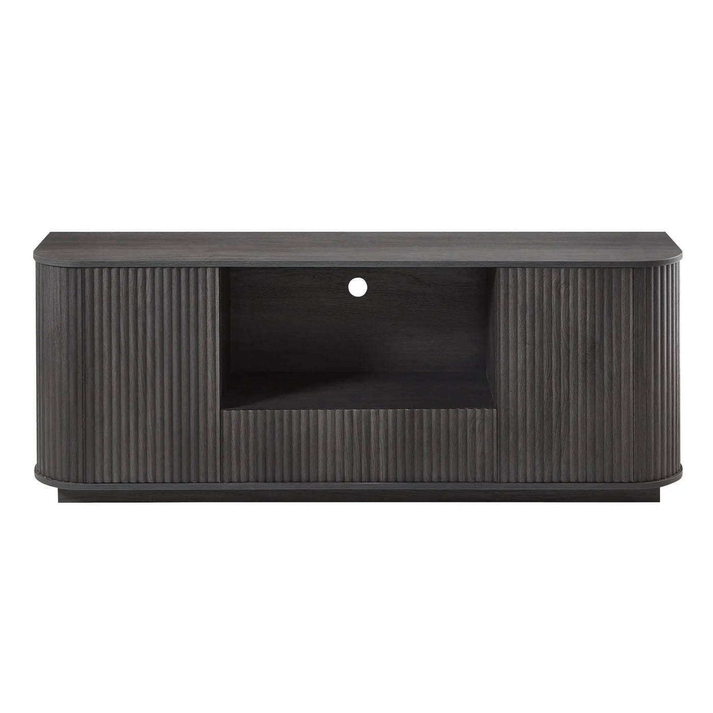 Modern Wavy TV Stand Rounded Sideboard With Storage Cabinet by Unique Piece Furniture