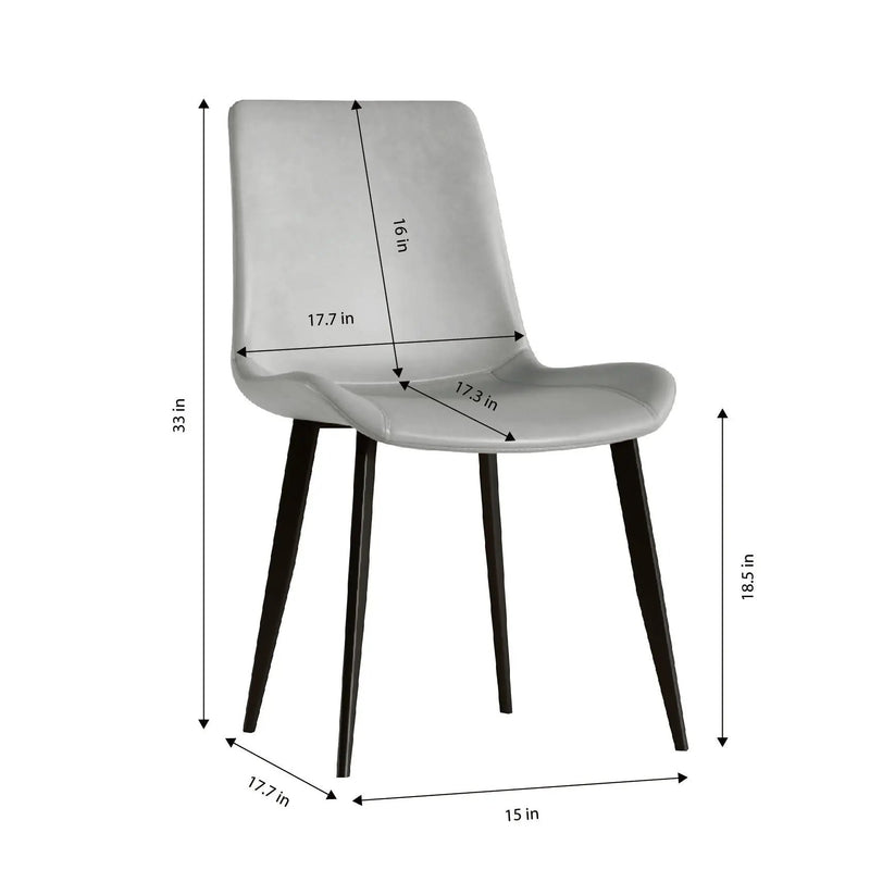 Modern Dining Chair With Carbon Steel Legs by Unique Piece Furniture