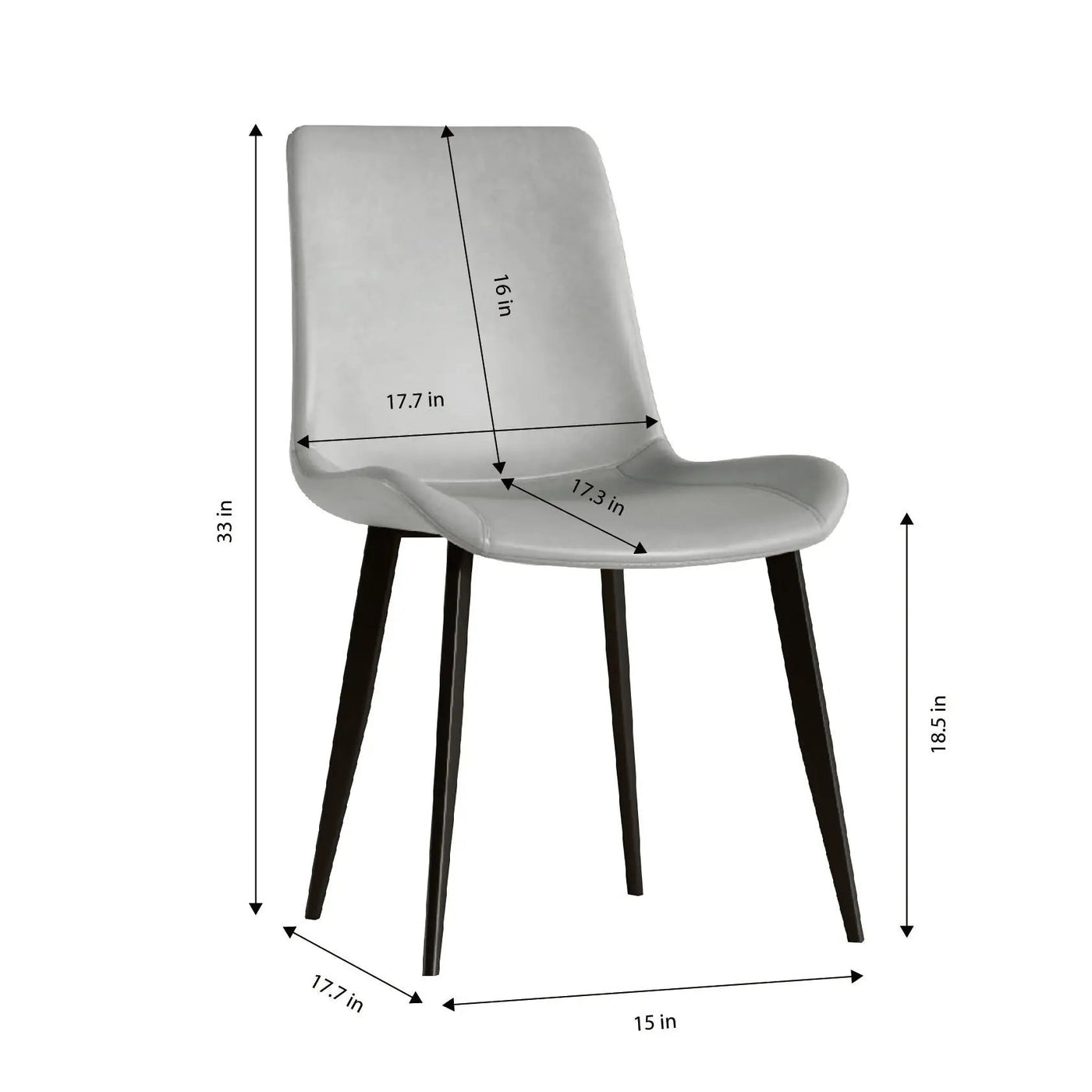 Modern Dining Chair With Carbon Steel Legs by HouseOfZazla