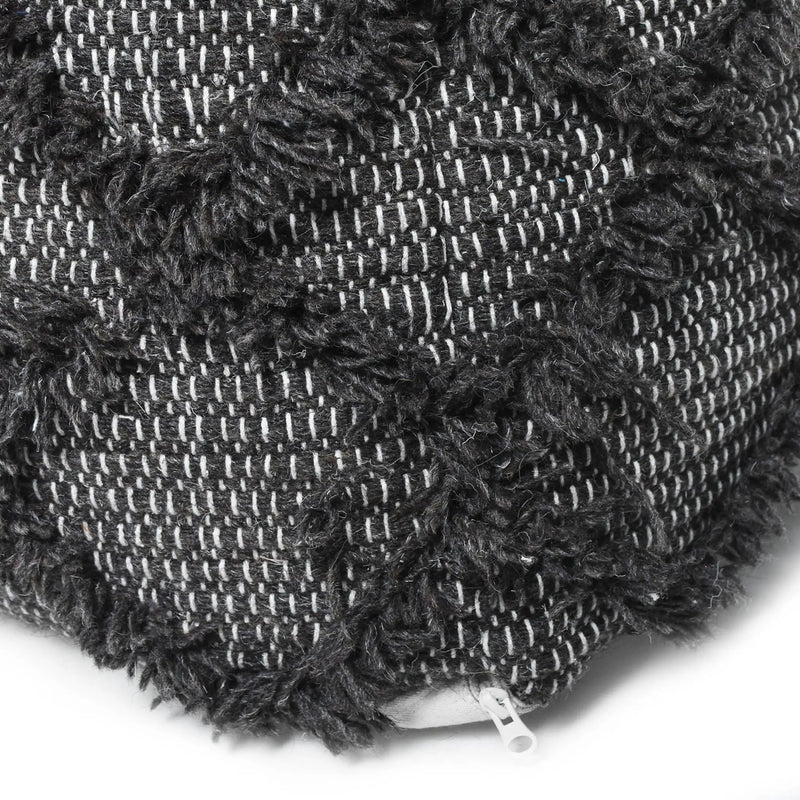 Jumanji - Handcrafted Wool And Cotton Pouf - Brown by Unique Piece Furniture