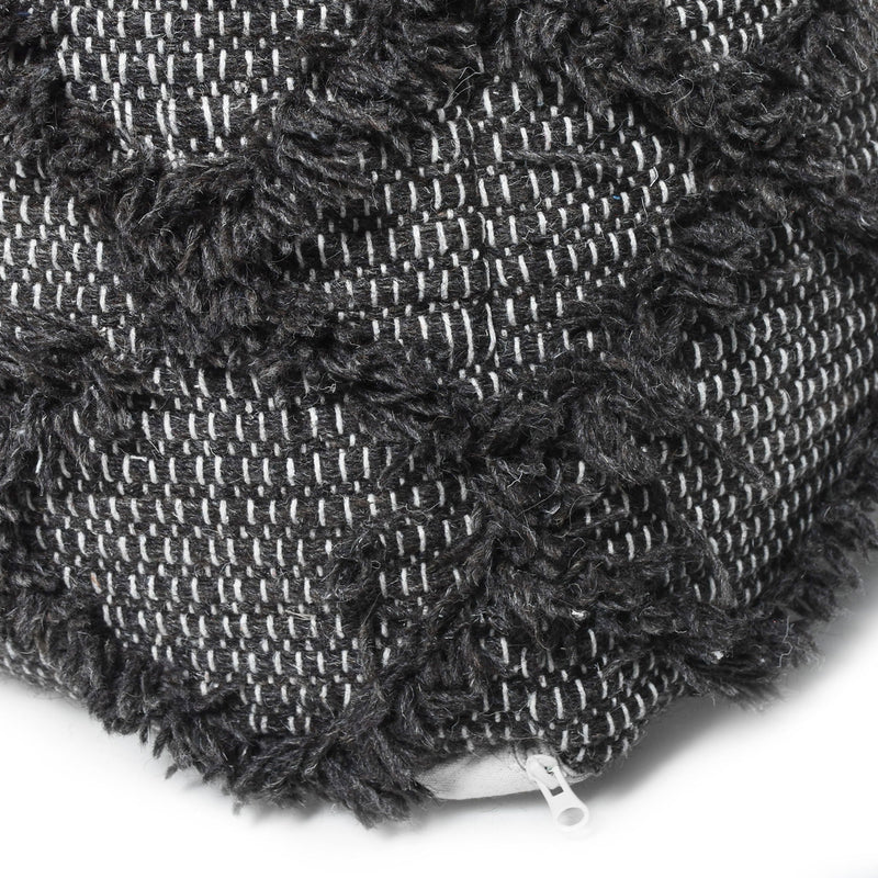 Jumanji - Handcrafted Wool And Cotton Pouf - Brown