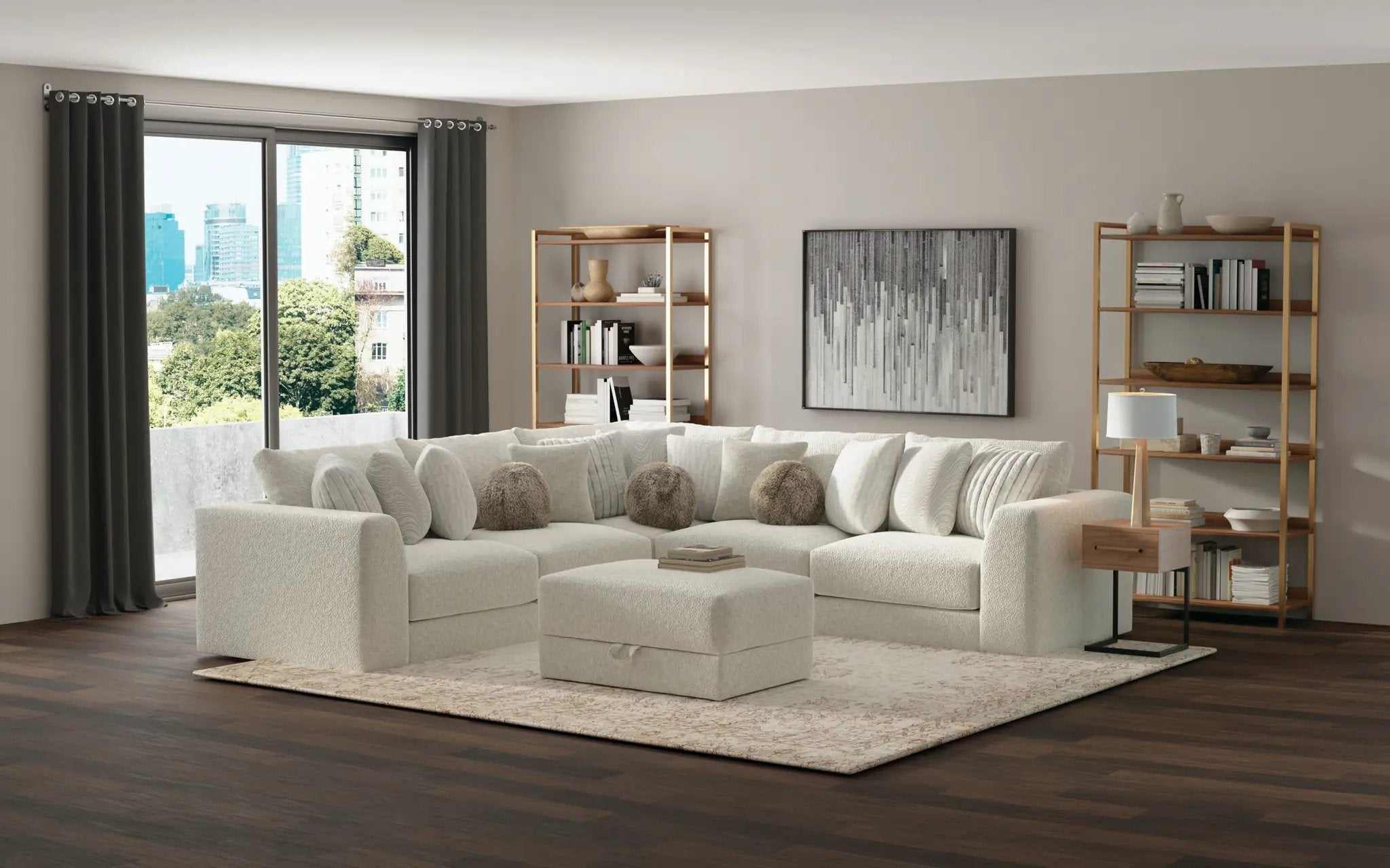 Jazzy - Storage Ottoman - Bone by Unique Piece Furniture
