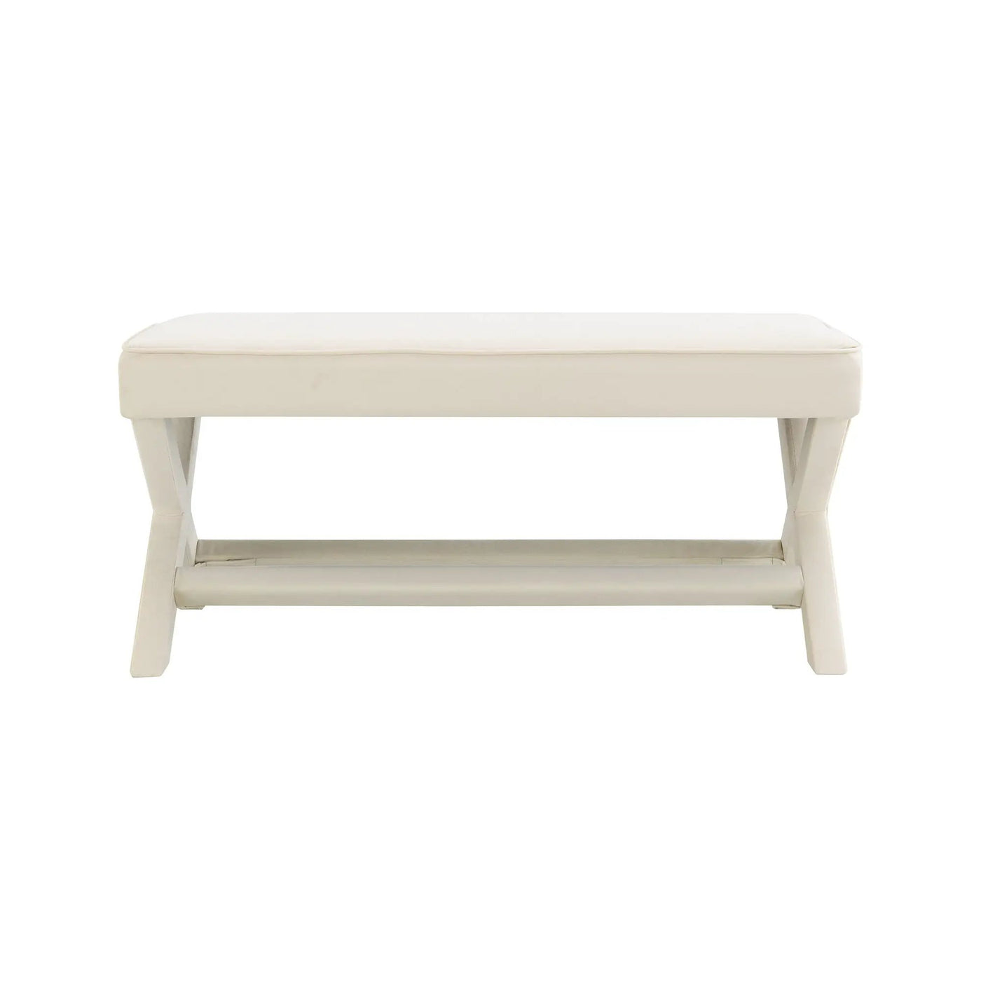 Comfort Double Bench Upholstered With X Crossed Legs by HouseOfZazla