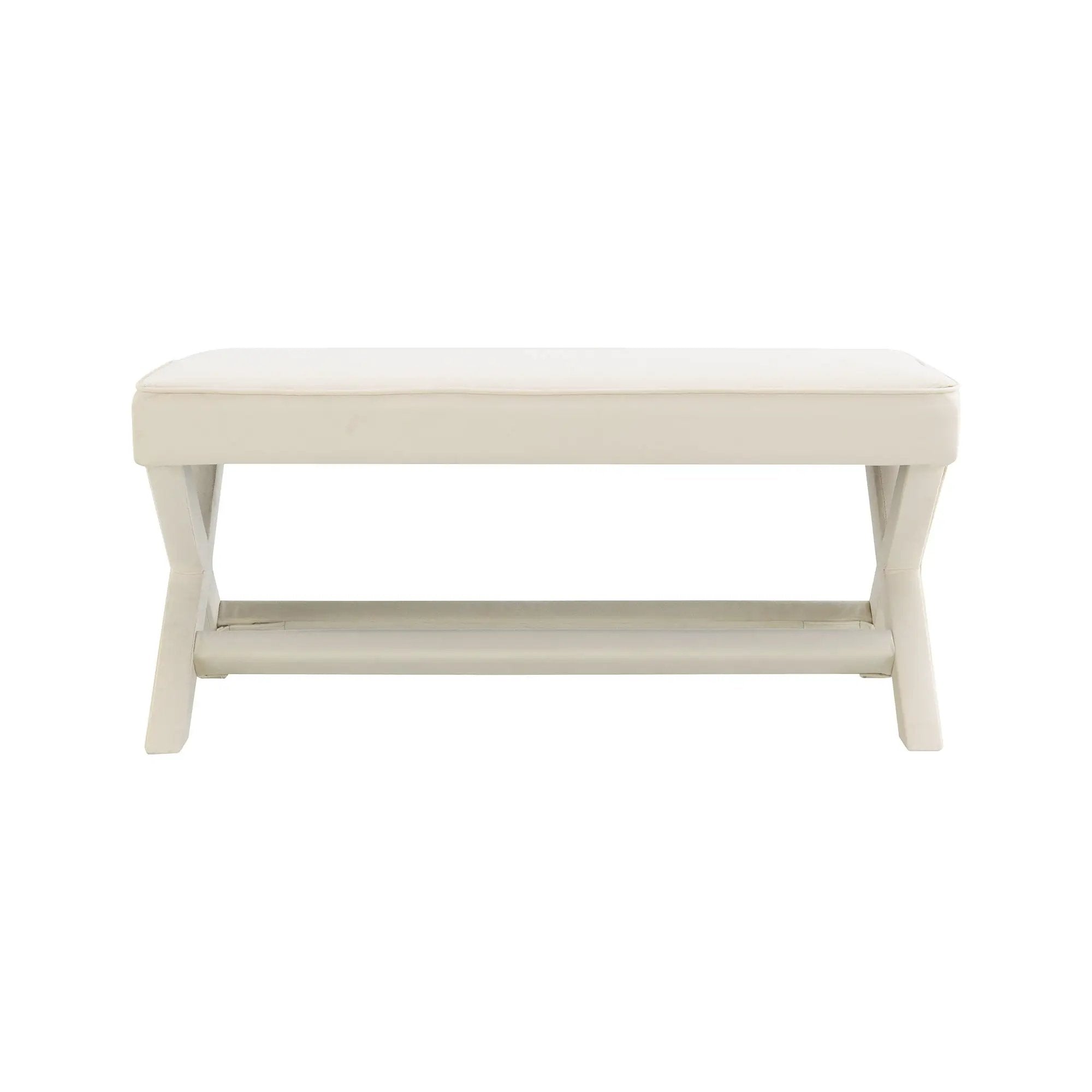 Comfort Double Bench Upholstered With X Crossed Legs
