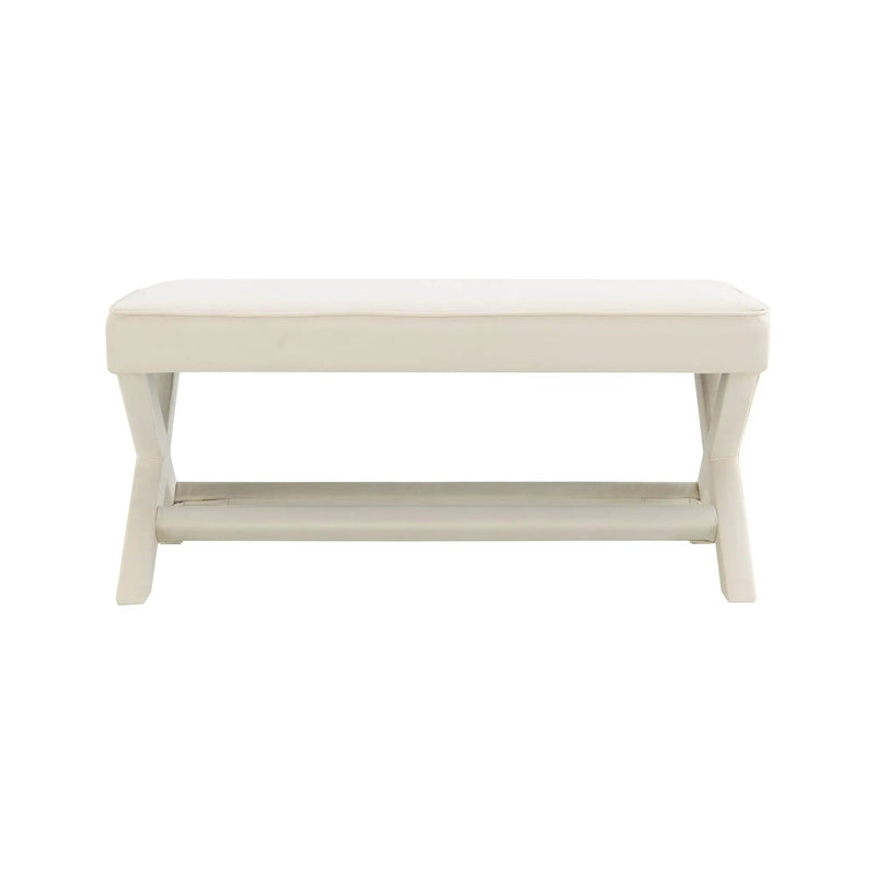 Comfort Double Bench Upholstered With X Crossed Legs