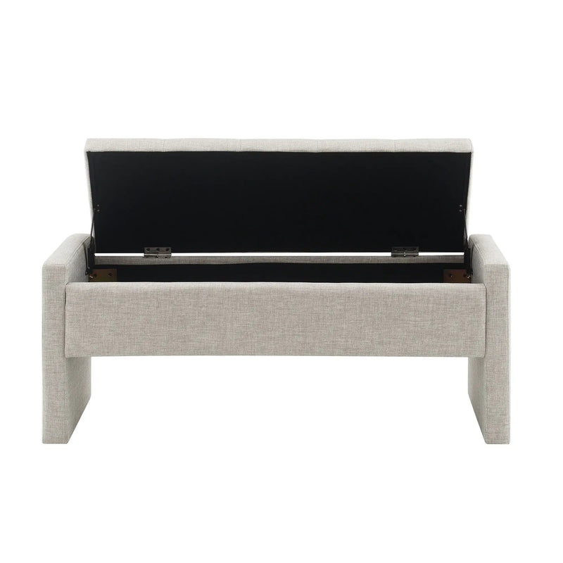 Modern Upholstered Large Bed End Bench With Storage by Unique Piece Furniture