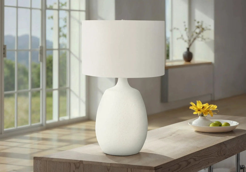 Lighting, Table Lamp, Resin, Contemporary - Cream by HouseOfZazla