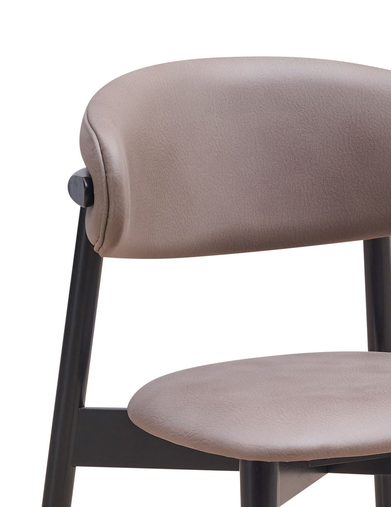 Lanae Polished Microfiber Side Chair Set of 2 with Foam Support - Gray, photo 6 of 6