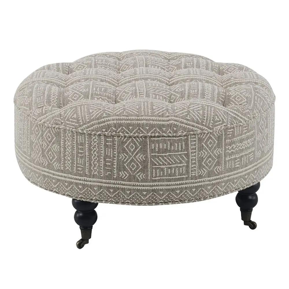Upendo - Ottoman With Caster - Pattern Fabric by Unique Piece Furniture