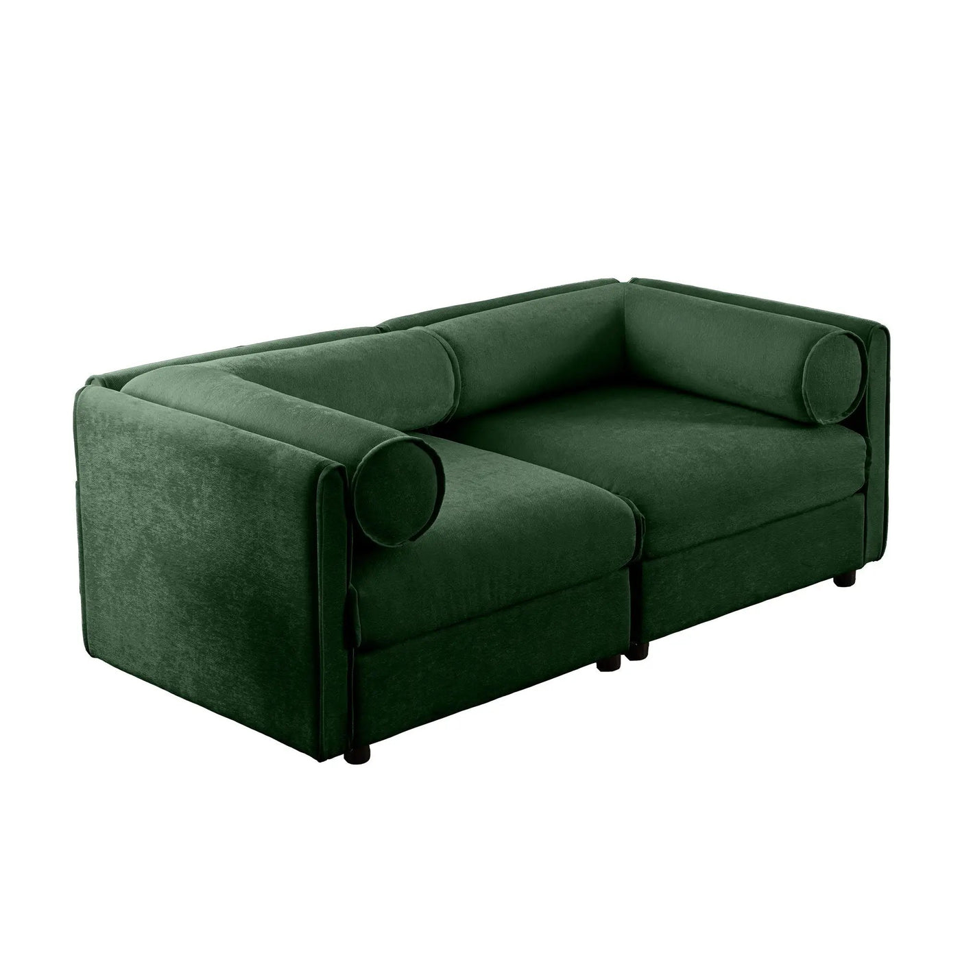 Stylish Sofa With Storage Seat And Cylindrical Backrest by Unique Piece Furniture