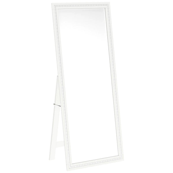 Windrose 28 x 67 Inch Tempered LED Standing Mirror White
