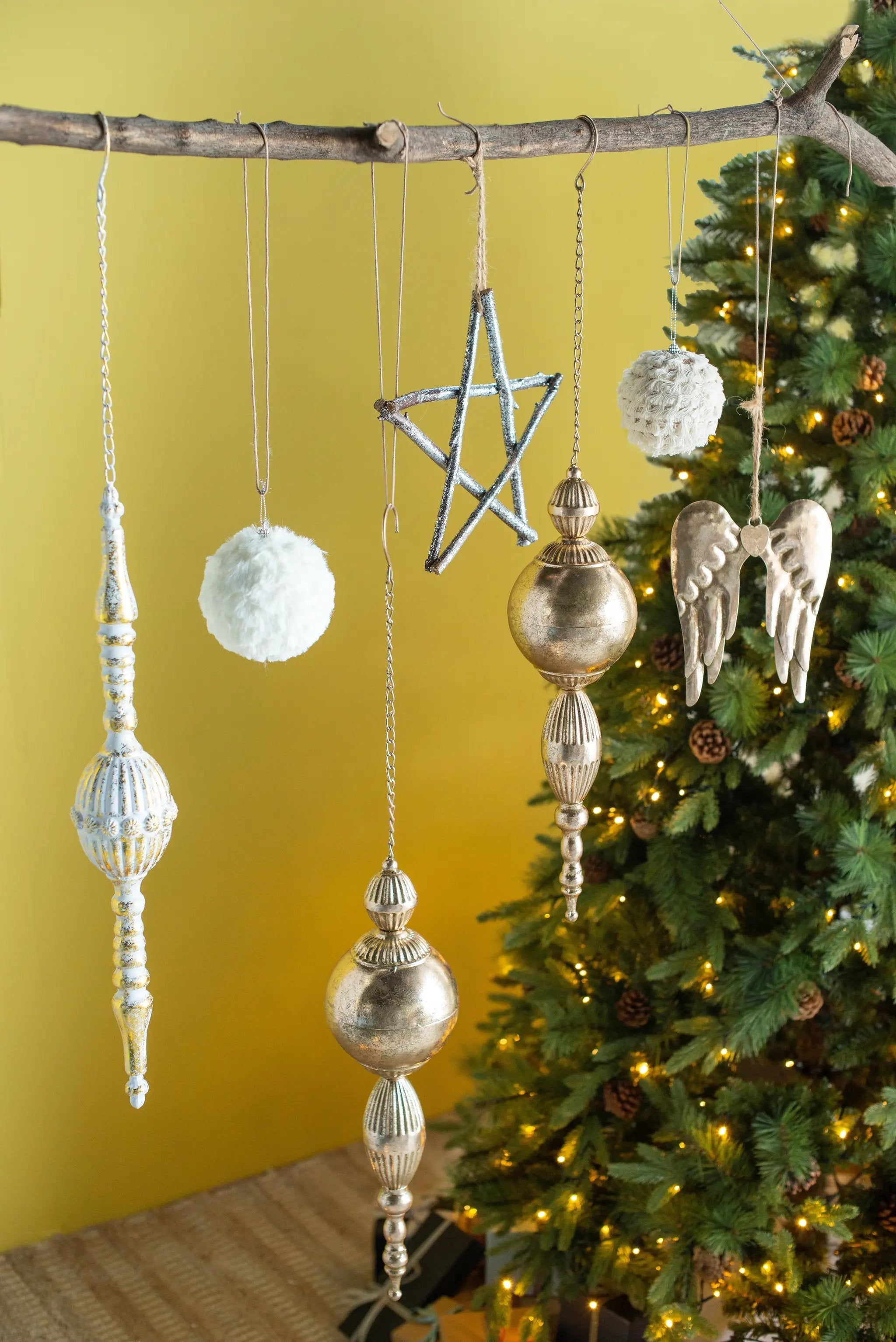 4" Cream Shabby Chic Ruffled Ornament Ball by HouseOfZazla