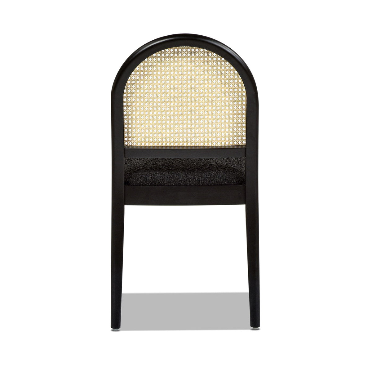 Curved Cane Dining Chair Set with Cane-Inspired Resin Back - Black or Light Brown, photo 21 of 21