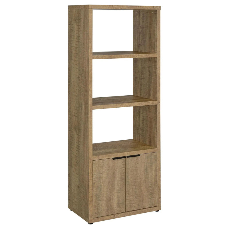 Noriega - 3 Shelf Media Tower With Open Shelves And Hidden Cabinet Storage - Mango Color by HouseOfZazla