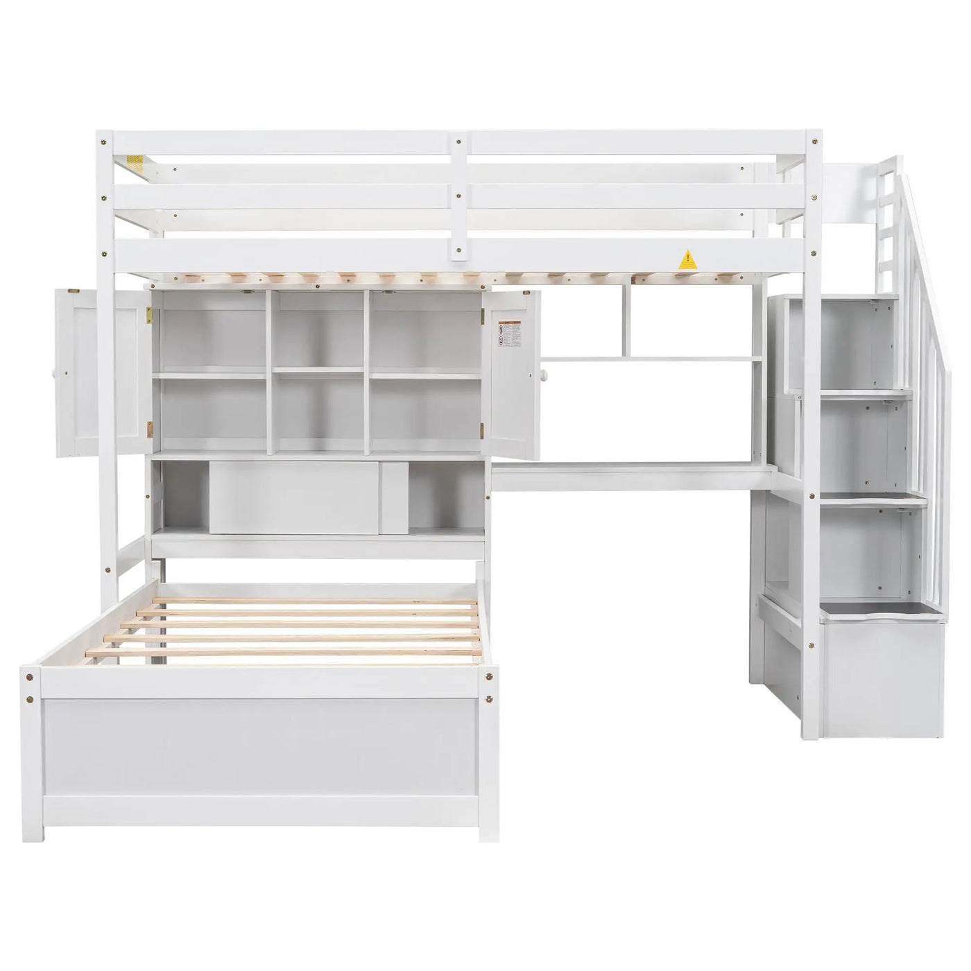 Loft Bed With Built In Desk And Staircase by HouseOfZazla