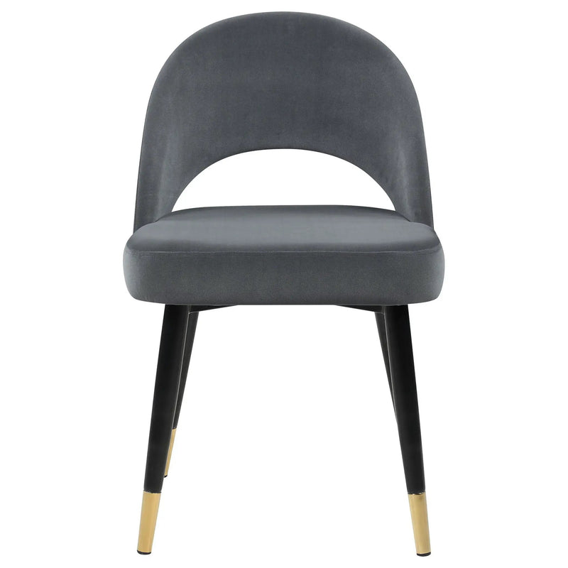 Lindsey Upholstered Dining Side Chair Grey (Set of 2) by Unique Piece Furniture