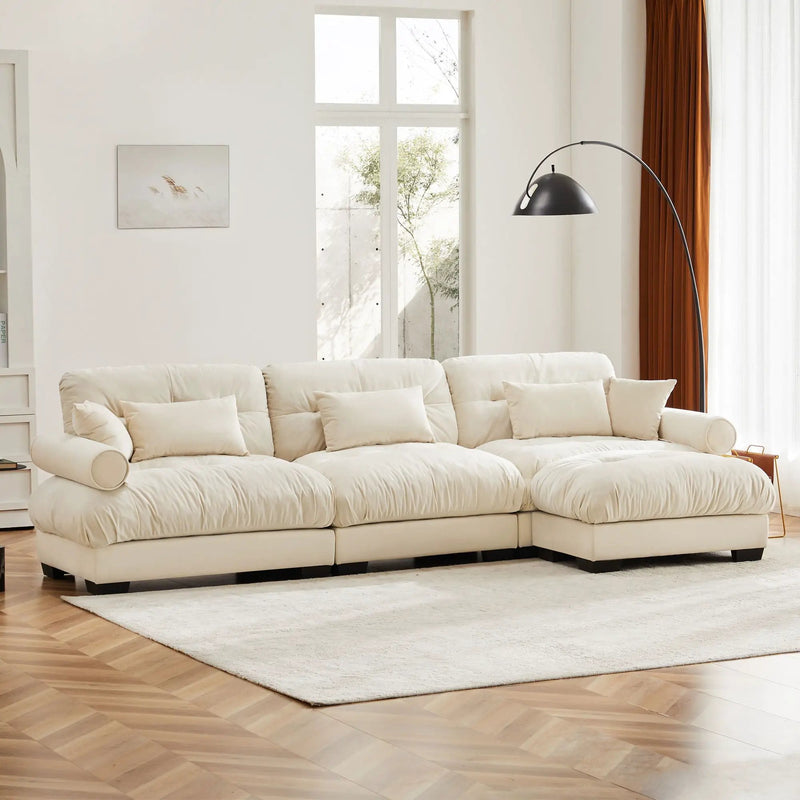 Super Comfort Oversized Modular Sectional Sofa With Movable Ottoman by Unique Piece Furniture