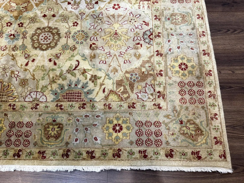 Indo Persian Rug 8x10, Indian Rug, Soft Wool Rug, Oushak Style Rug, Handmade Rug by Jewel Rugs