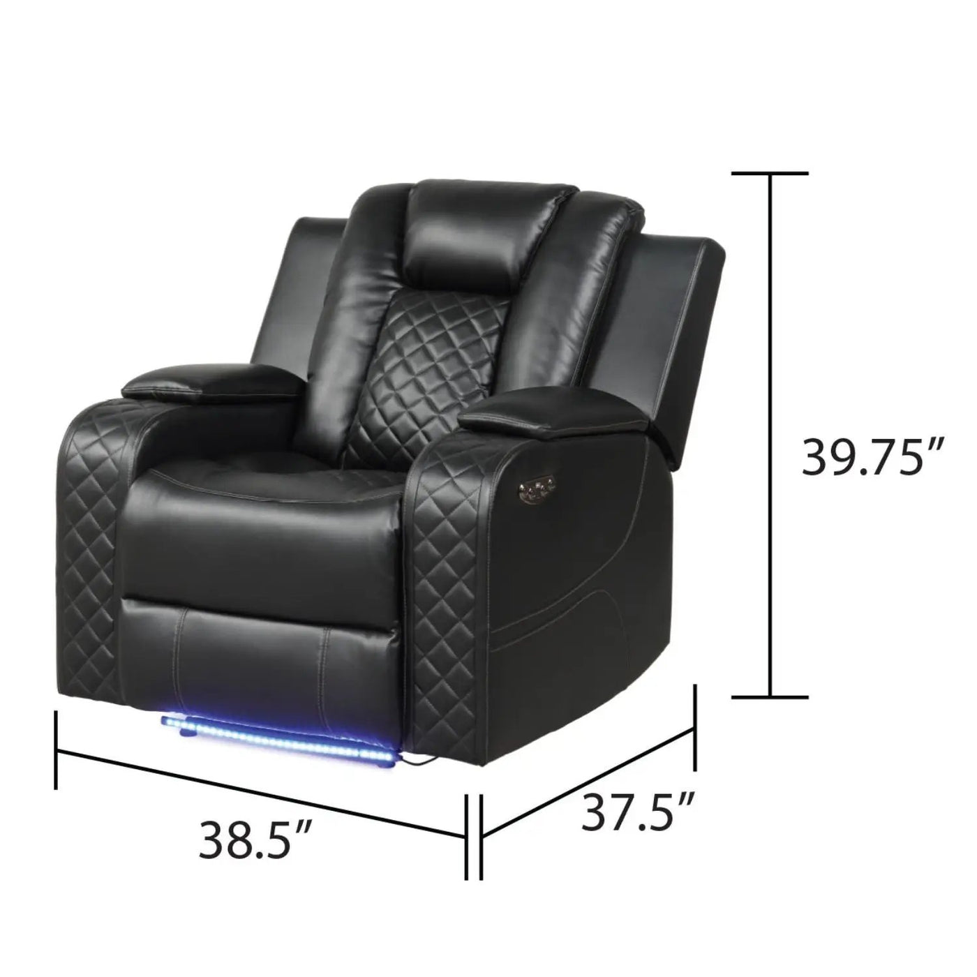 Benz - LED & Power Recliner Chair by Unique Piece Furniture
