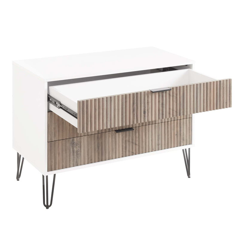 Dumbo - Fluted Dresser - Gray / White by HouseOfZazla