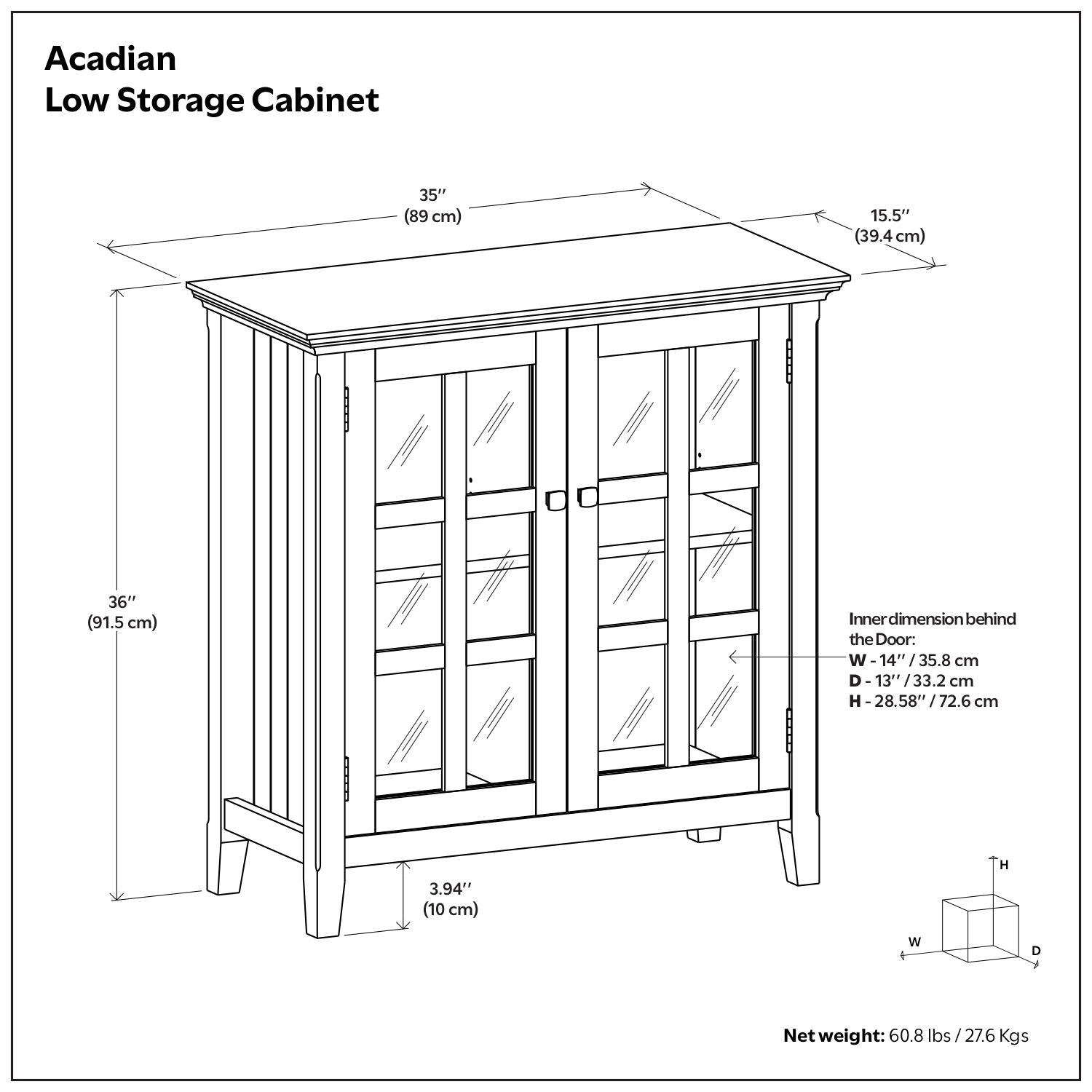 Acadian - Low Storage Cabinet - Brunette Brown by HouseOfZazla