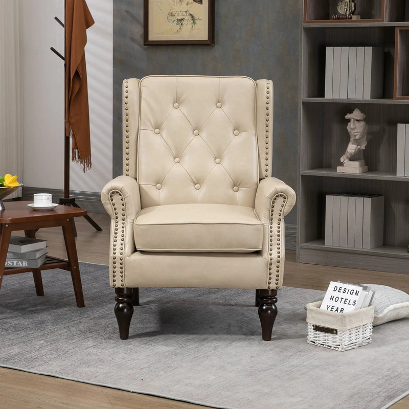 Modern Accent Armchair With Sturdy Wood Legs by Unique Piece Furniture
