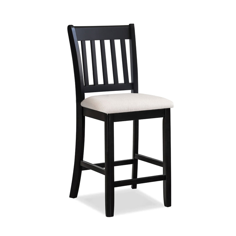 Transitional Rubberwood Dining Room Chairs (Set of 2) With Slatted Back - Black by HouseOfZazla