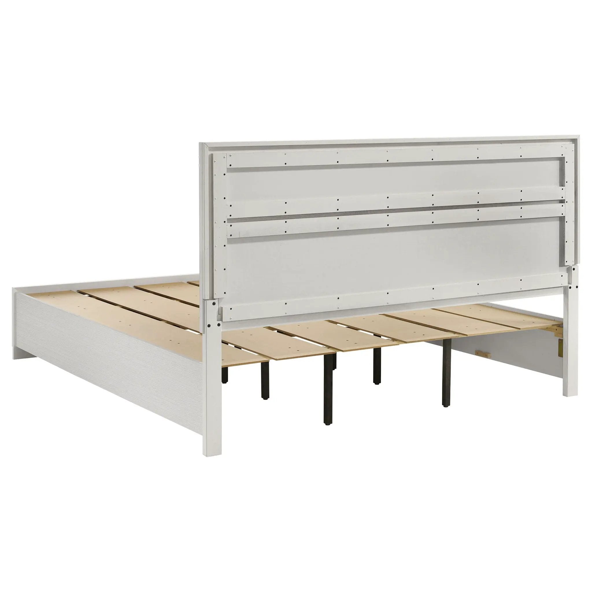 Miranda 51-inch Wood Eastern King Storage Panel Bed White by Unique Piece Furniture