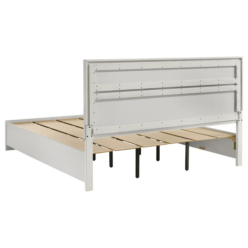 Miranda 51-inch Wood Eastern King Storage Panel Bed White by Unique Piece Furniture