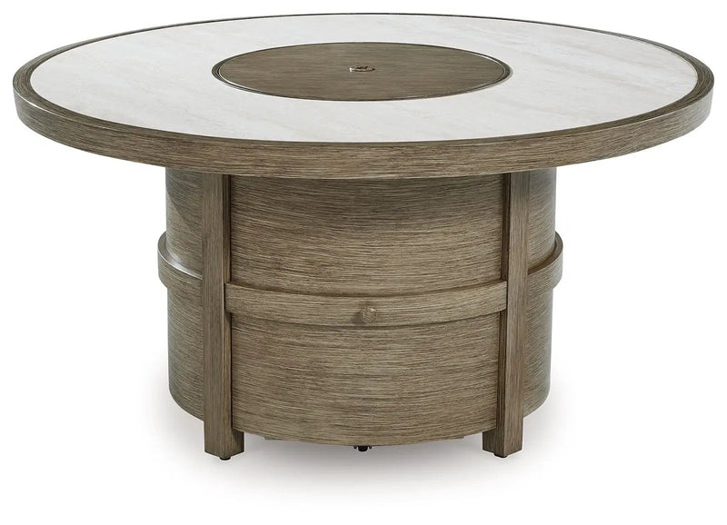 Rainier Ranch - Round Fire Pit Table - Beige by Unique Piece Furniture