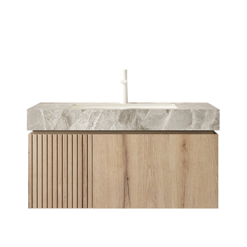 MURI 36" Bathroom Vanity with Sink, Floating Wall-Mounted Cabinet by HouseOfZazla