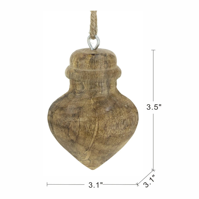 Wooden Hanging Ornaments for Christmas Tree - Set of 8 by HouseOfZazla