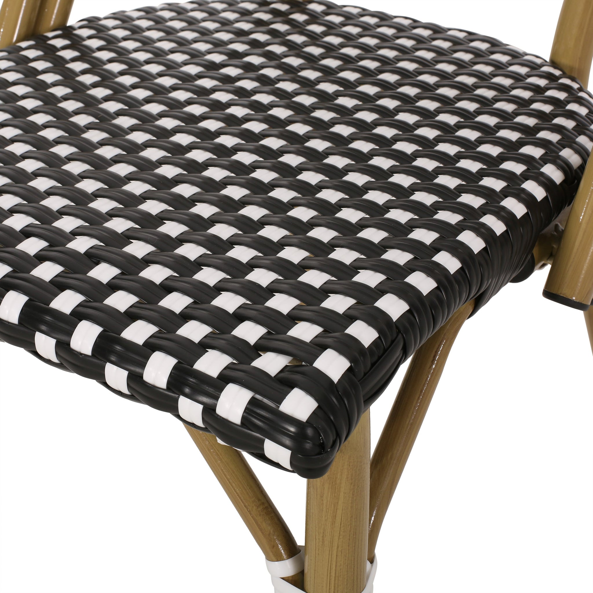 Outdoor PE Rattan and Aluminum French Bistro Chair, Set of 2 by HouseOfZazla