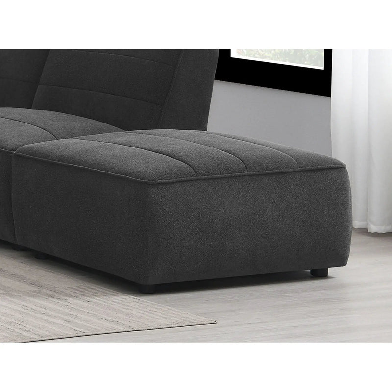 Ortega - Square Ottoman - Charcoal by HouseOfZazla
