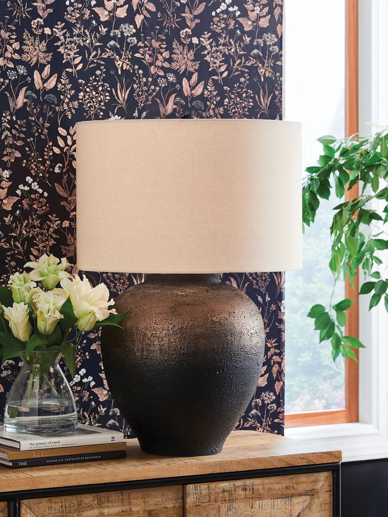 Newgerhard - Metal Table Lamp - Brown / Black by Unique Piece Furniture