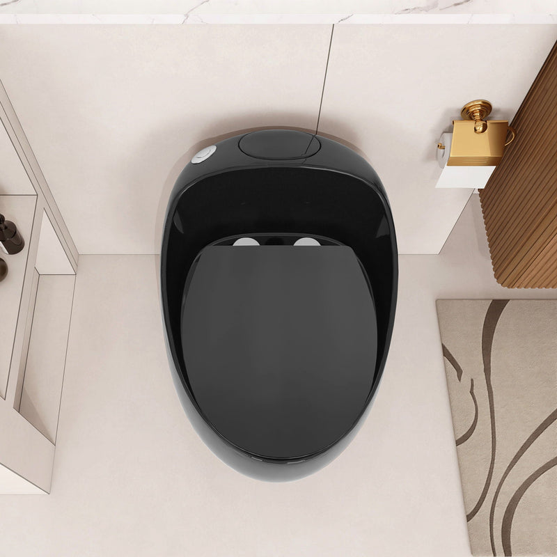 Modern Egg Shape Toilet 1.28 Gpf Single Flush Ceramic by HouseOfZazla