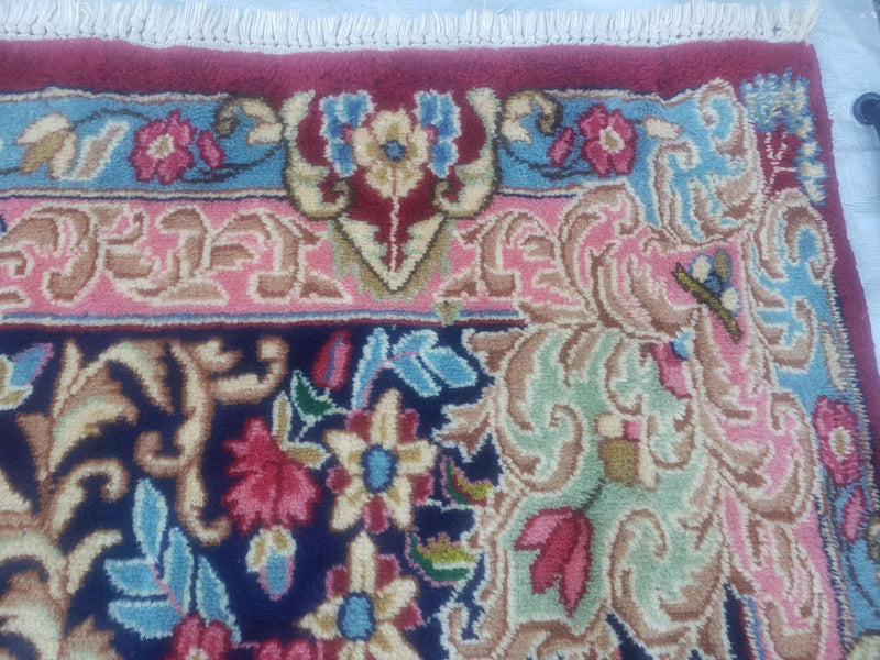 Antique Persian Kirman Rug 10x17 Oriental Carpet 10 x 17, Red, Multicolor, Namazian Signature Master Weaver, Shabby Chic, Semi Open Field by Jewel Rugs