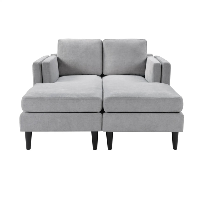 Chaise Lounge Sofa Bed With Dual Layer Armrests For Living Room by Unique Piece Furniture