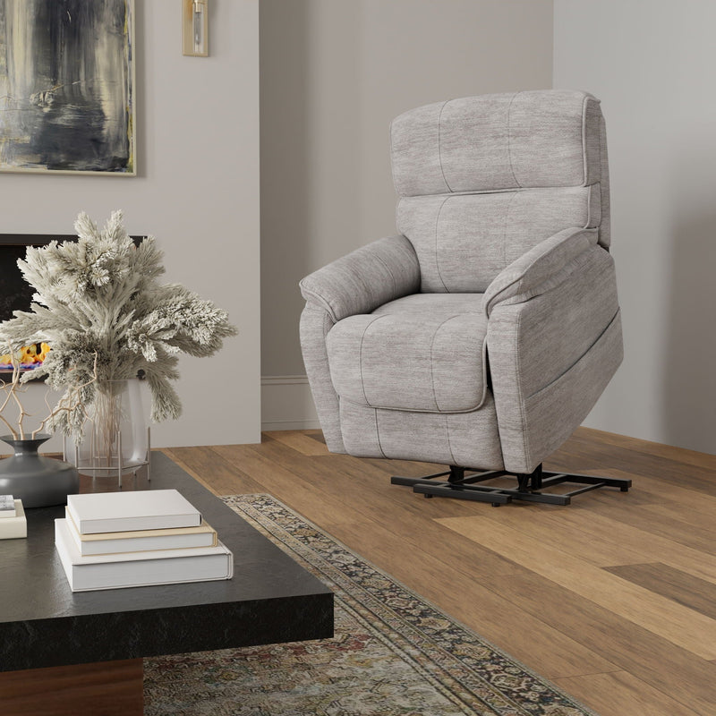 Fabric Power Lift Chair with Motorized Recline and Storage – Gray, photo 4 of 4